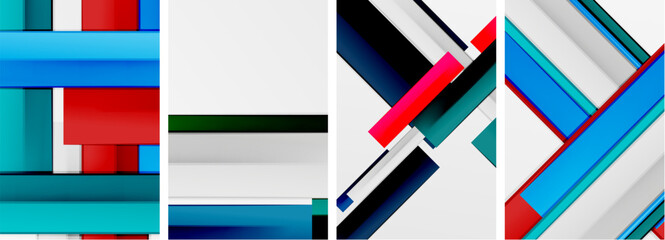 Minimal lines and color stripes poster abstract backgrounds. Vector illustration For Wallpaper, Banner, Background, Card, Book Illustration, landing page