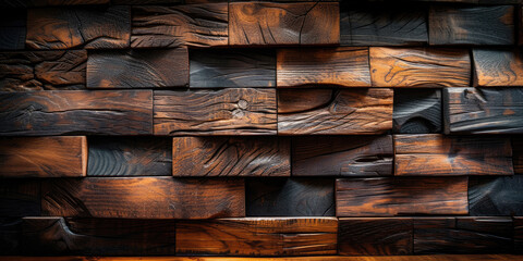  Old wooden wall. Wood texture background. Hardwood, dark old wood background, brushed wood tinted with dark polish.