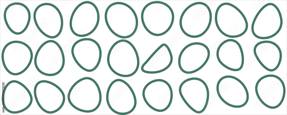 Poster random blob shapes. organic blobs set. rounded abstract organic shapes collection. shapes of cube, p