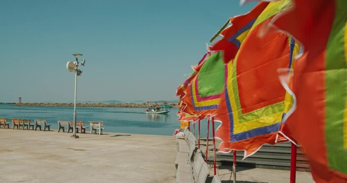 Fishing boat and flags Phucoc (Phu Quoc) Vietnam Fukok 23 of 55