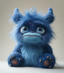 Fototapeta premium Stuffed blue monster