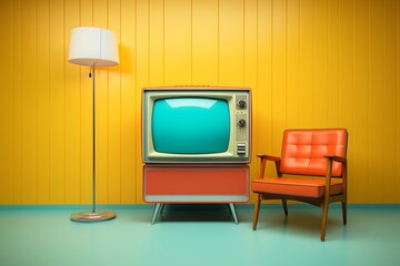 interior of a room with a tv