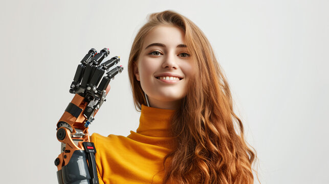 woman with prosthetic arm
