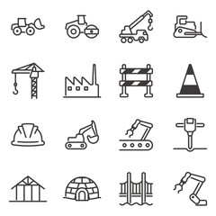 工事現場で使われる道具のアイコンセット