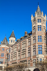 Fototapeta na wymiar Old buildings in Antwerp, Belgium. Historic center of city. Travel photo