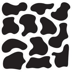 vector black abstract shapes