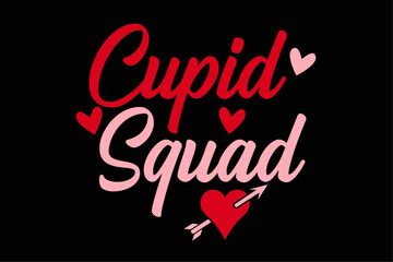 Cupid Squad Funny Valentine's Day T-Shirt Design