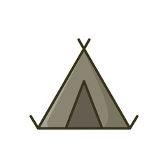 camping tent icon vector design template simple and clean