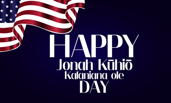Prince Kuhio Day With Usa Flag Stylish Text illustration Design