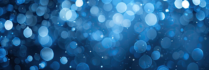 Background bokeh blur circle variety white blue. Dreamy soft focus wallpaper backdrop.  blue glitter vintage lights background. defocused shimmer royal blue sparkle	
	 - obrazy, fototapety, plakaty