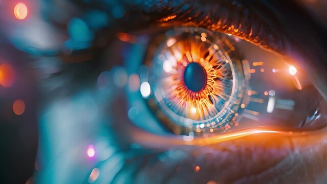 The holographic model of a human eye provides a closer look at its different parts such as the cornea iris and pupil and how they work together to produce vision.