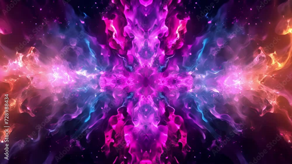 Poster a kaleidoscope of colors and sounds as the bline frequencies and plasma merge creating a symphony of