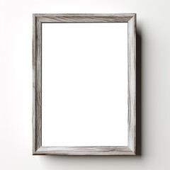 Obraz premium Wooden picture frame isolated on white background