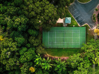 Tennis court from above