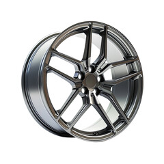 Alloy wheel on transparent background