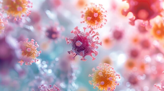 Bridging Science and Art: Contributor's Microscope View of Vibrant Virus Particles