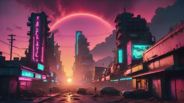 Radiant Desolation: Fallout in Cyberpunk Metropolis