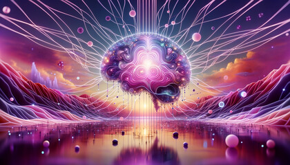 Abstract Psychic Waves: Convolutional Neural Network in Surreal Landscape