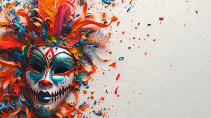 Masquerade Mask concept carnival - obrazy, fototapety, plakaty