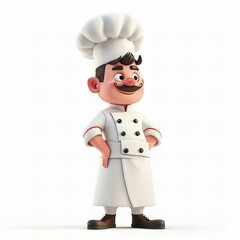 a master  Chef 3d illustration