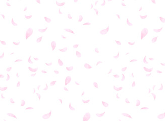 桜の花びらが舞うシームレスなパターン