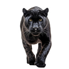 Naklejka na ściany i meble Black panther on transparent background