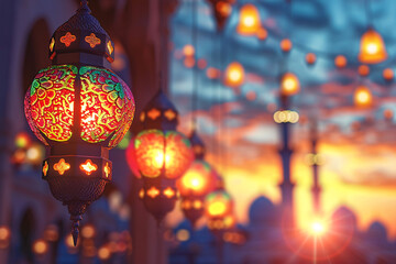 ramadan Kareem, Ramadan crescent moon, Eid Mubarak Islamic festival social media banner and Eid Mubarak Post Template, islam