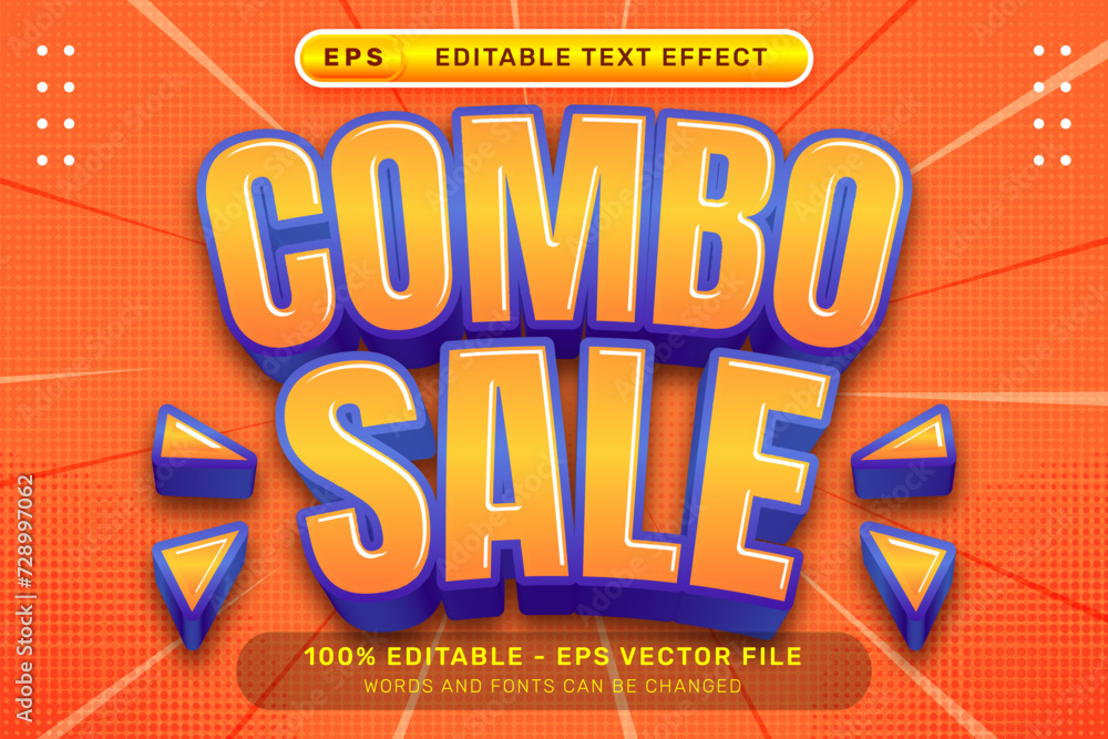 Poster combo sale 3d text effect and editable text effect