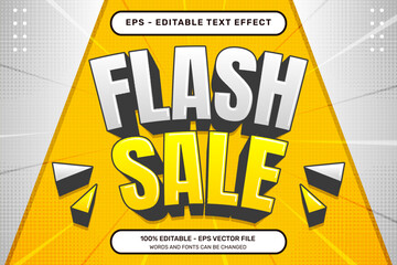 flash sale 3d text effect and editable text effect