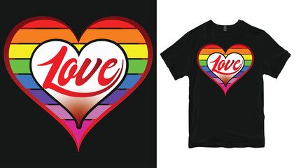 Valentine t-shirt design. Love or heart design.