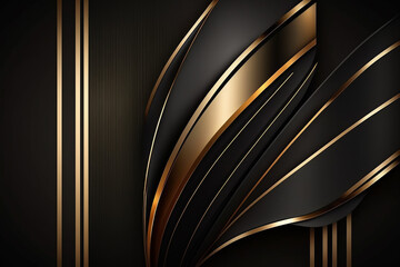 Abstract black and gold luxury background. Luxury Background. Amazing Certificate. modern graphic design for wallpaper, banner. Futuristic technology concept.