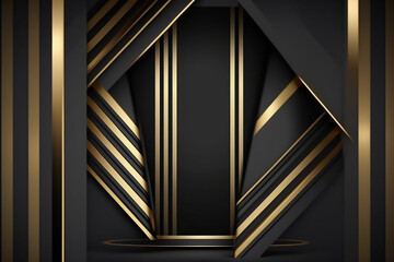  luxury black gold color background. luxury abstract wall background, a mesmerizing display of swirling shapes. Golden luxury color background. Dark space for design.