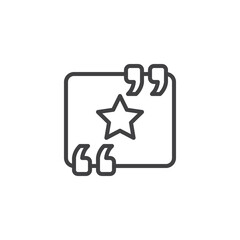 Success Quotes line icon