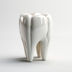 3D healthy and clean tooth