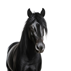 Obraz premium Black horse on transparent background