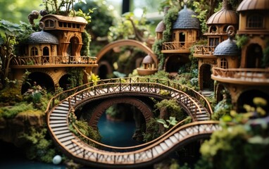 Garden of Fairy Houses and Bridges