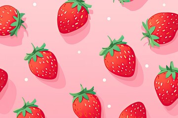 Strawberry pattern vector
