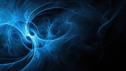 Obraz premium Blue abstract smoke pattern. The concept of abstract art