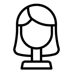 Wig woman mannequin icon