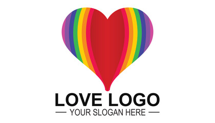 Valentine logo or Heart logo or icon. Love logo design.