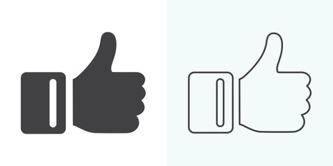 Like icon vector. Thumbs up icon vector. Hand like