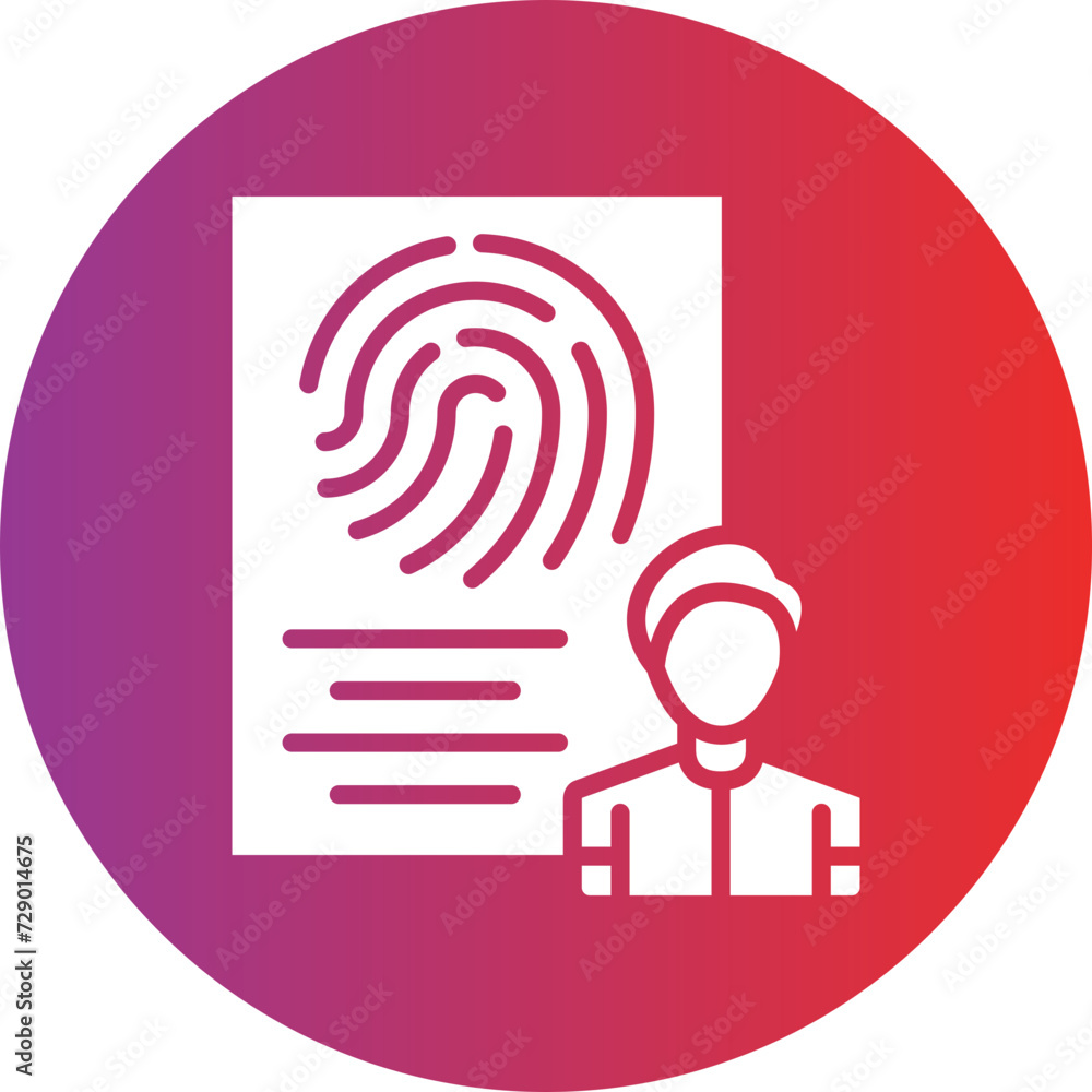 Poster biometric data icon style