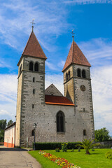 Fototapeta na wymiar Basilica of Sts. Peter and Paul on Island of Reichenau, Lake Constance, Baden-Wuerttemberg, Germany