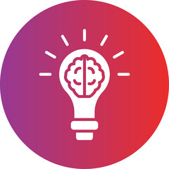 Fototapeta premium Creative Brain Icon Style