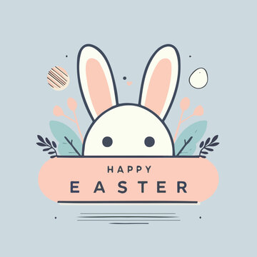 Happy Easter background, card, poster. Vector