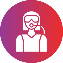 Diver Female Icon Style