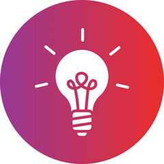 Fototapeta premium Edison Light Bulb Icon Style