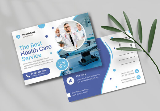 Health Care Card Design Layout