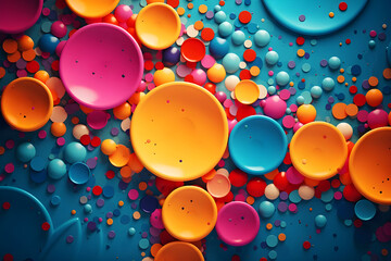 Colorful abstract background with circles - Ai Generated