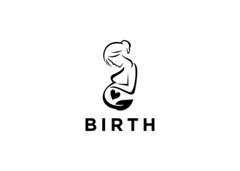 mother and baby logo, design, Vector, illustration, Creative icon, template